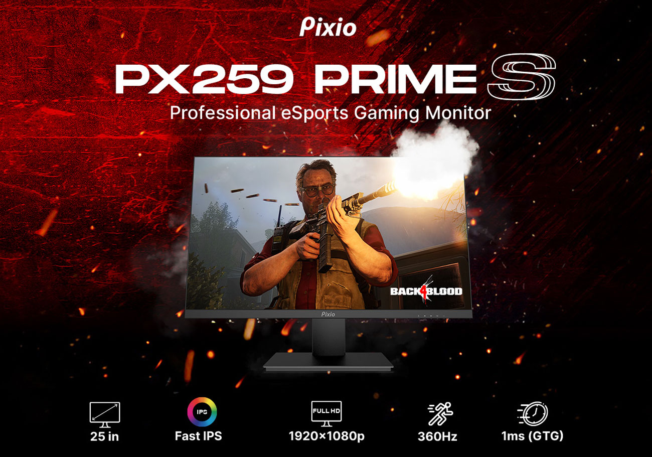 Pixio PX259 Prime S 25 inch 360Hz Fast IPS 1ms GTG HDR FHD 1080p